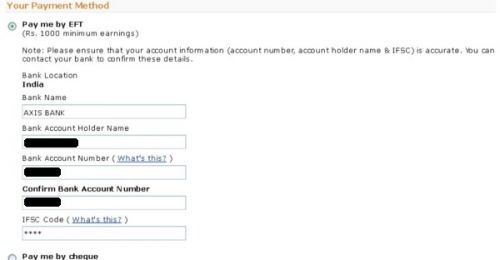Amazon India affiliate starts NEFT payment