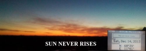 Sun never rises or sets